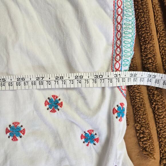 Johnny Was Women Boho Hippie Artsy Embroidered Oversized Boxy Caftan Top L/XL - Picture 11 of 12